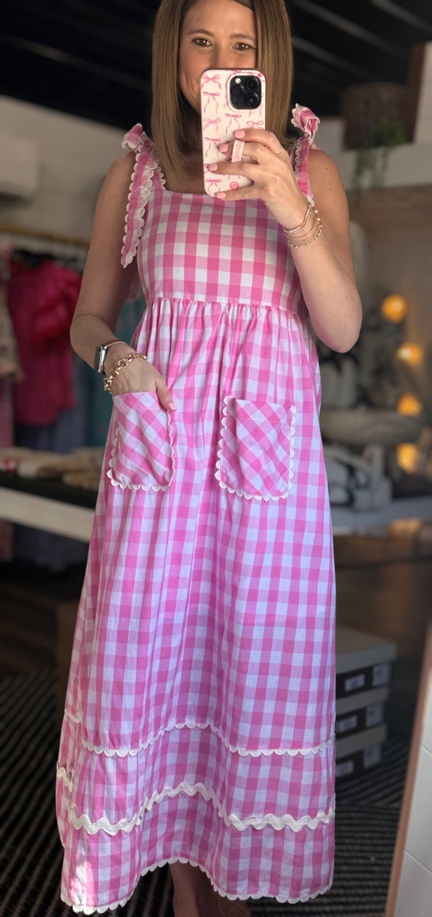 Josie Belle Gingham Midi Dress