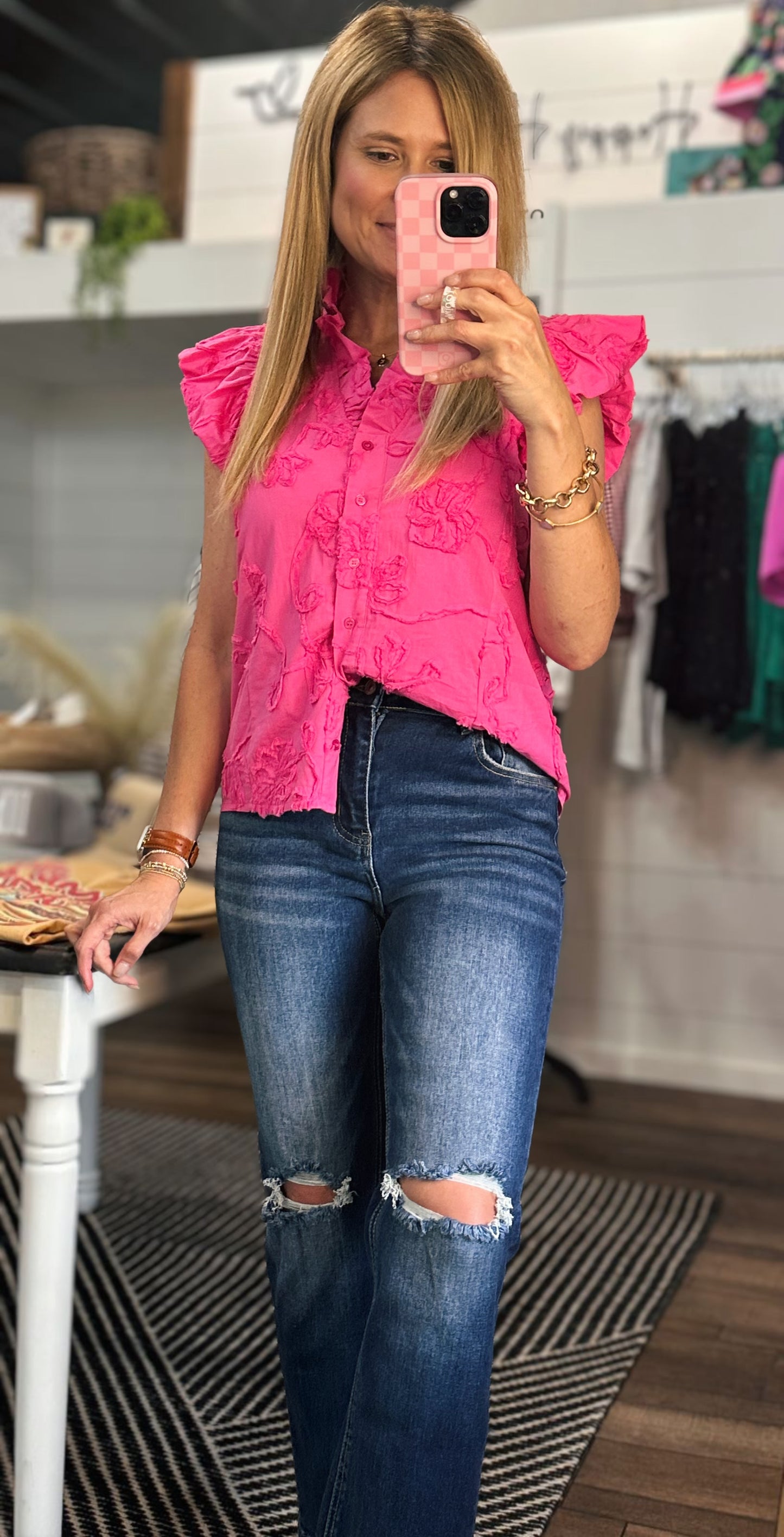Maeve Floral Appliqué Top