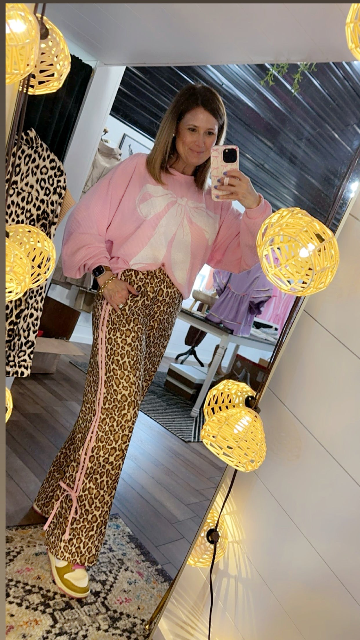 Riley Leopard Track Pants