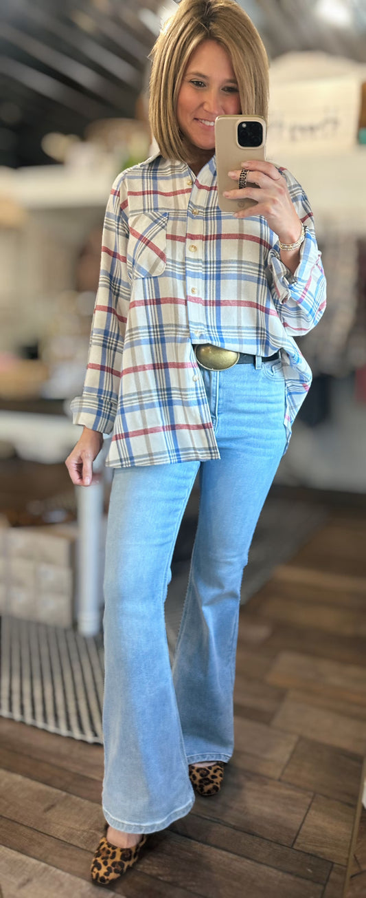 Winter Cabin Check Plaid Flannel