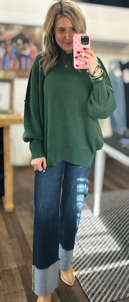 Oversized Sweater in Mistletoe