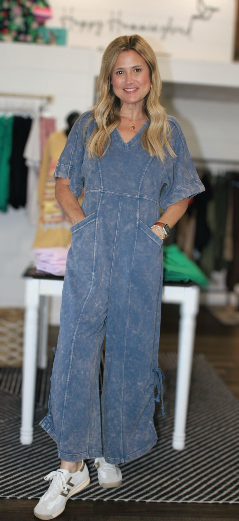 Jessy Jumpsuit in Denim Blue