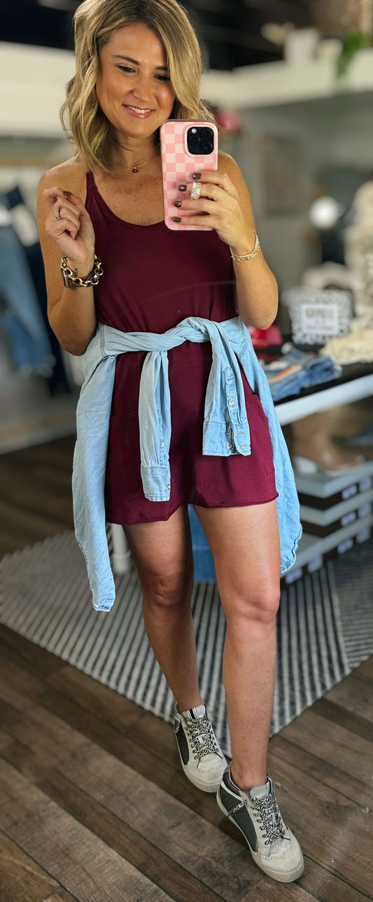 Gracelyn Athletic Dress in Cabernet