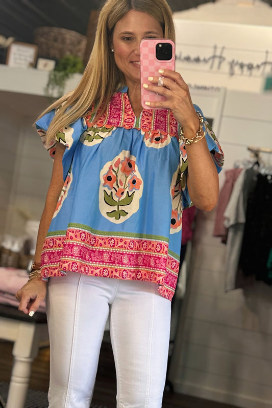 Kiley Floral Boho Top