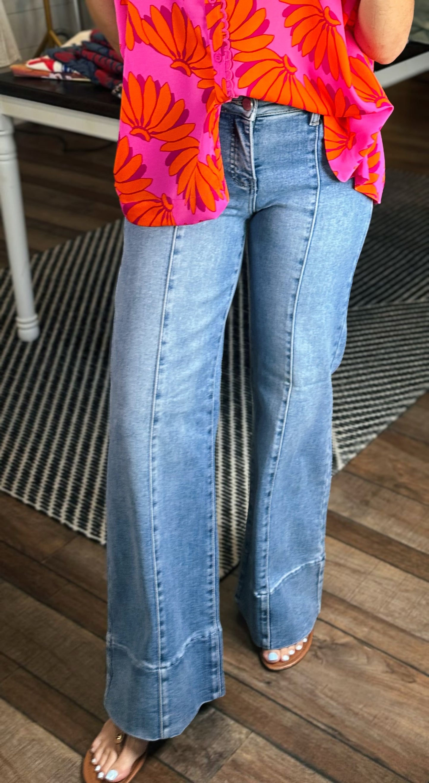 Risen Mid Rise Ankle Flares