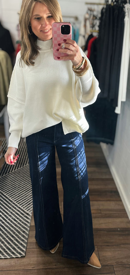 Oversized Sweater in Sugar Cookie