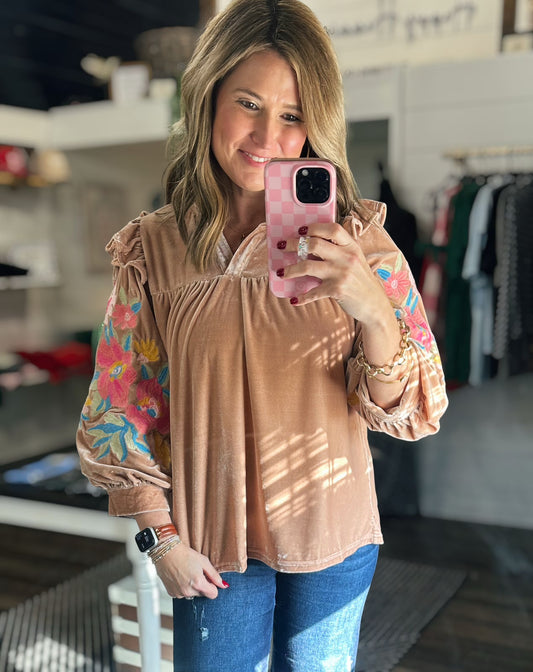 Champagne Garden Top