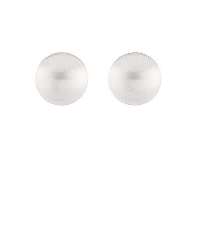 Rounded Dome Earrings in Silver