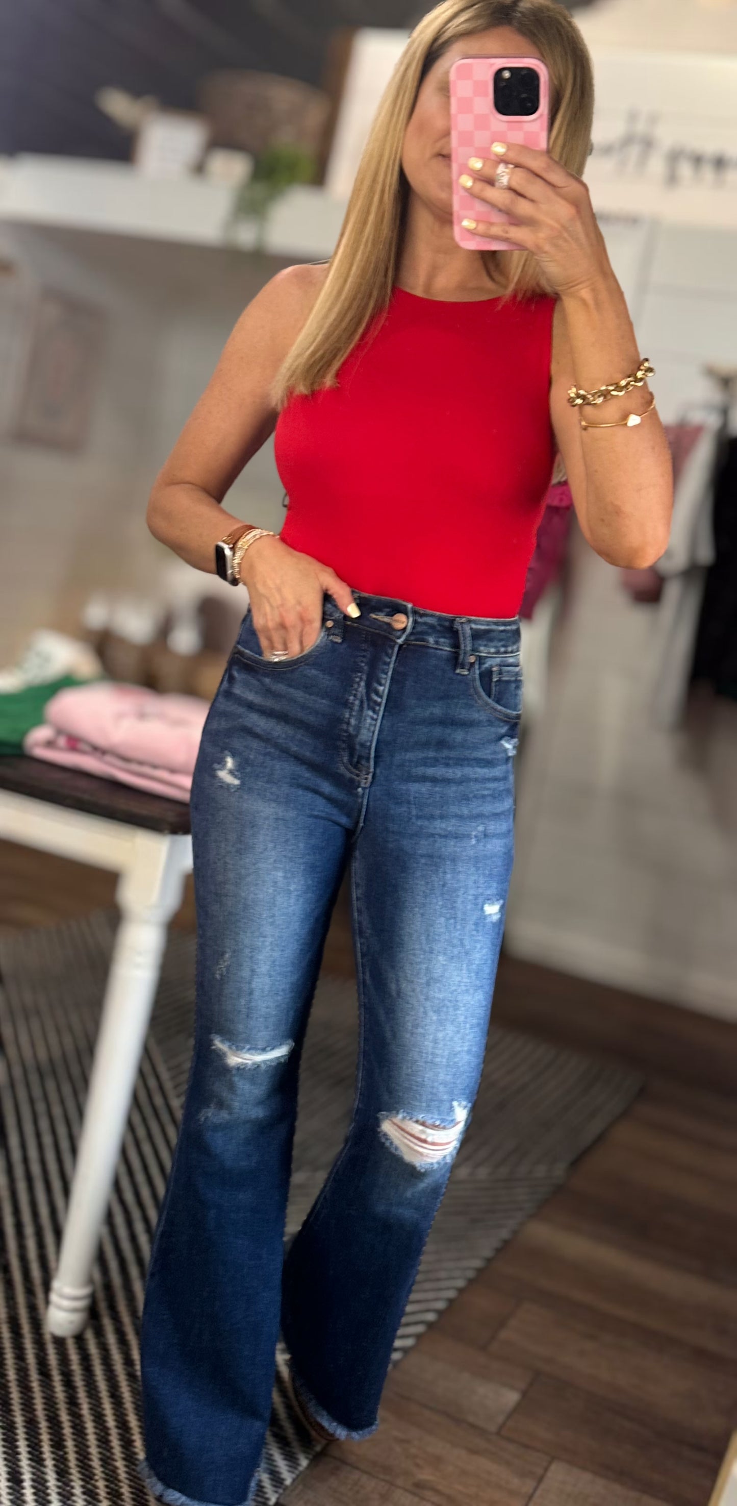 Jordan Bodysuit in Red