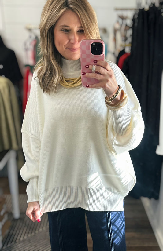 Oversized Sweater in Sugar Cookie