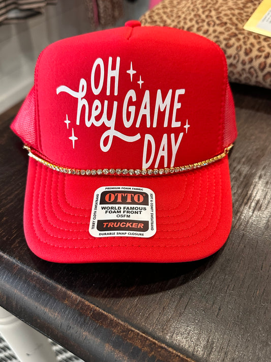 “Oh Hey Game Day” Trucker in Red