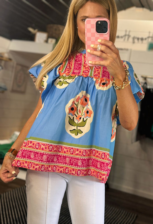 Kiley Floral Boho Top
