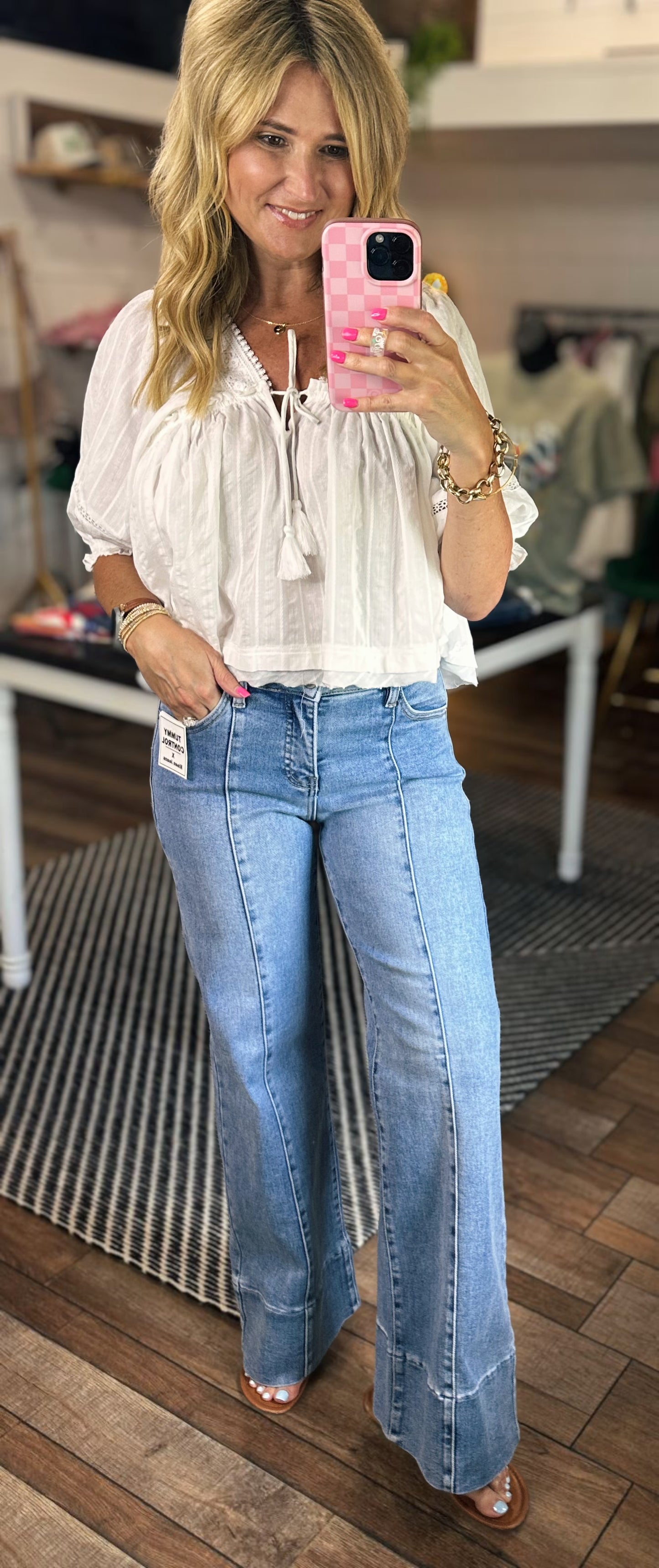 Risen Mid Rise Ankle Flares