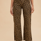 Lola Leopard Wide Leg Cropped Denim